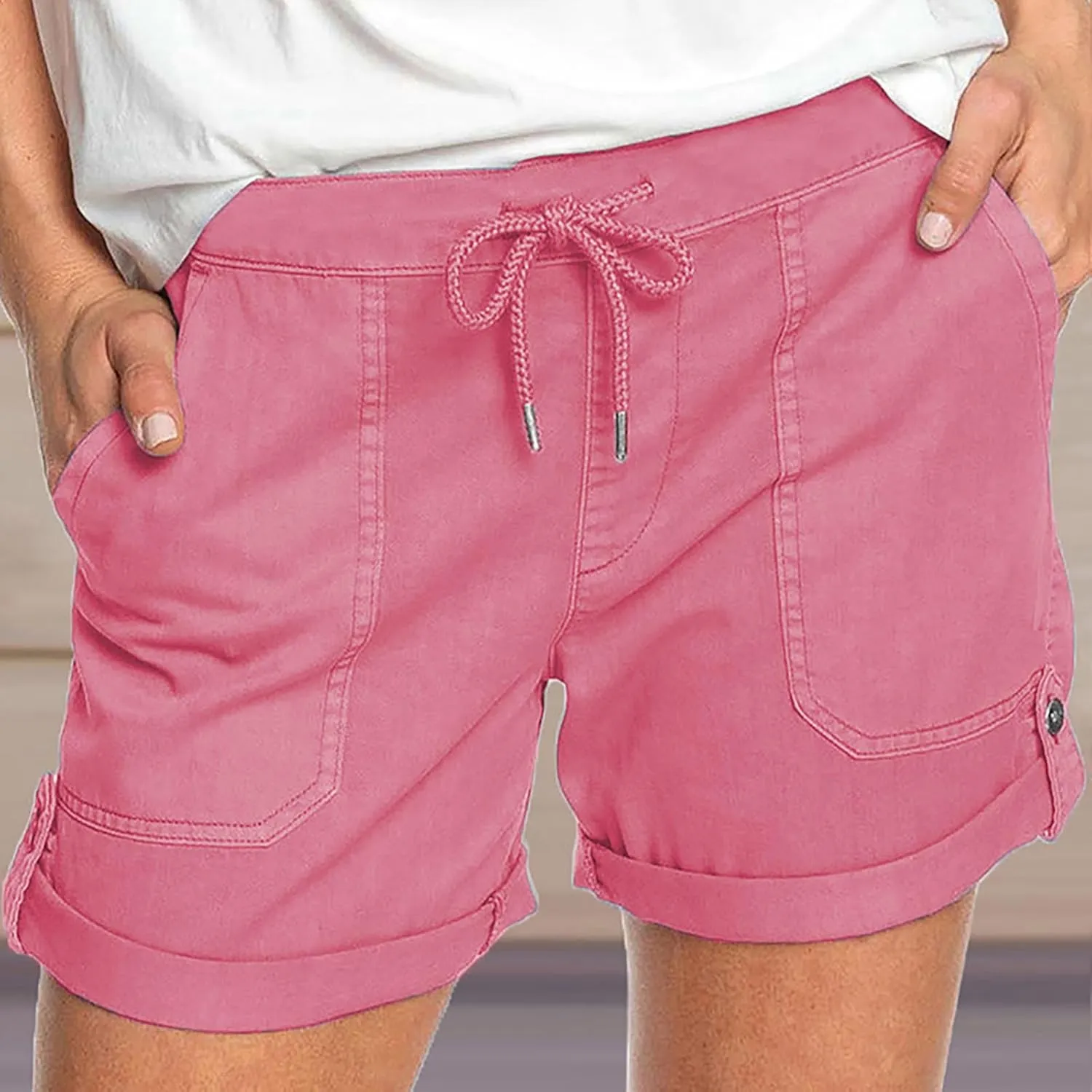 Shorts for Women Trendy Summer High Waisted Shorts Loose Fit Breathable Comfortable Shorts Pants with Pockets