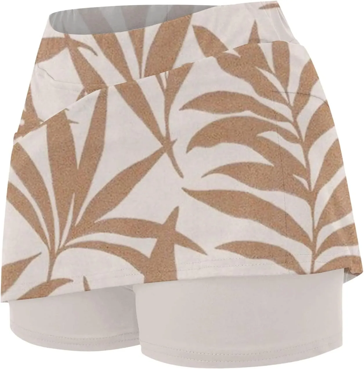 Skorts for Women Summer Tennis Elastic High Waisted Floral Printed Gym Skirts Comfort Trendy Lightweight Running Shorts
