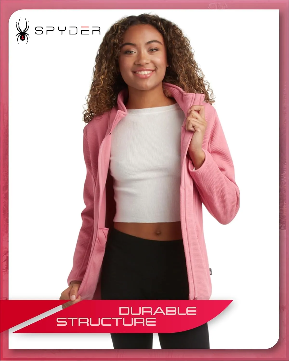 Spyder Women's Active Performance Fleece Jacket - Full Zip Lightweight Wind Resistant Windbreaker Sweater Jacket (Sizes:S-XL)