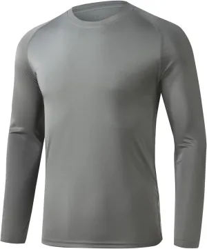 STICKON Mens UPF 50  Sun Protection Shirts UV SPF Long Sleeve Swim Tee Shirts Lightweight Rash Guard Fishing T-Shirt