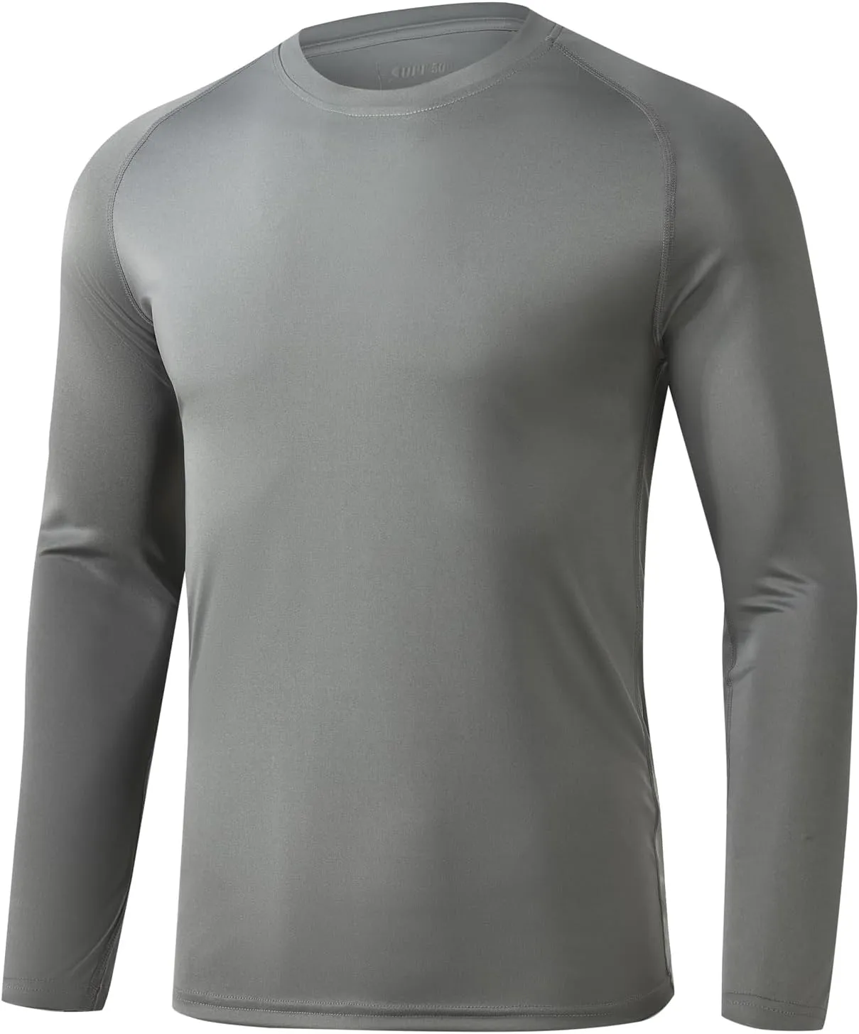 STICKON Mens UPF 50  Sun Protection Shirts UV SPF Long Sleeve Swim Tee Shirts Lightweight Rash Guard Fishing T-Shirt
