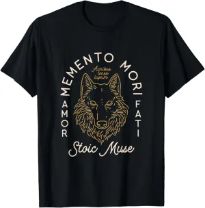 Stoic Quote | Amor Fati | Wolf Graphic T-Shirt