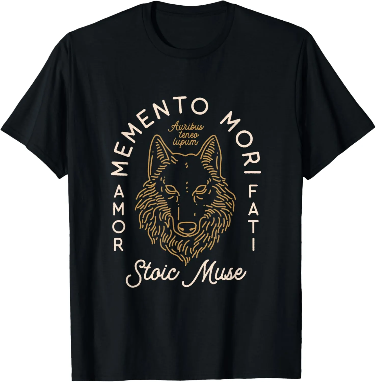 Stoic Quote | Amor Fati | Wolf Graphic T-Shirt
