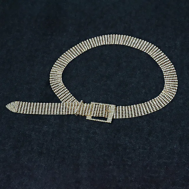 Super Shine Crystal Rhinestone Women Belts