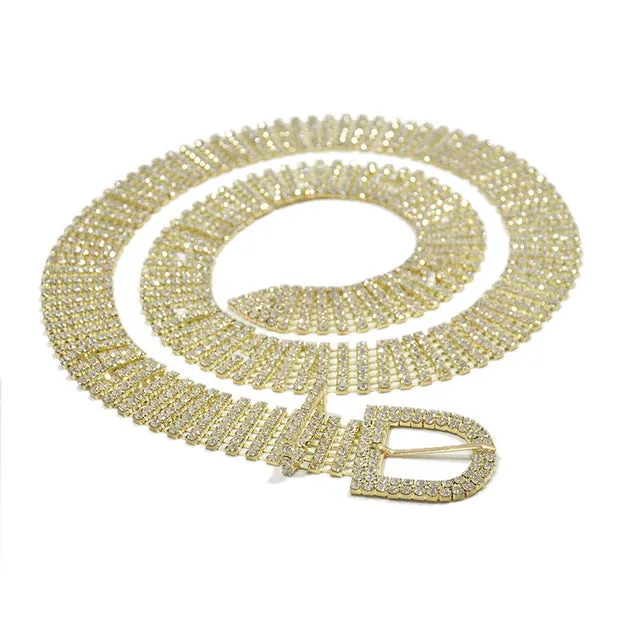 Super Shine Crystal Rhinestone Women Belts