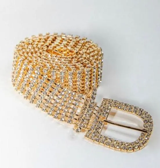 Super Shine Crystal Rhinestone Women Belts