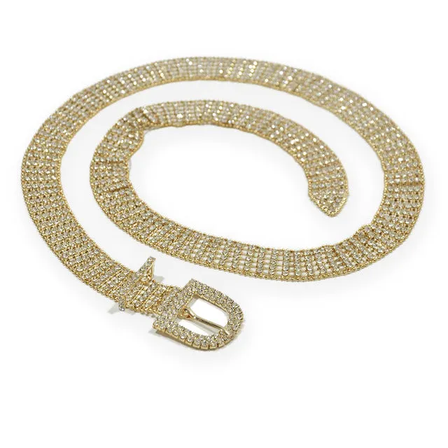 Super Shine Crystal Rhinestone Women Belts