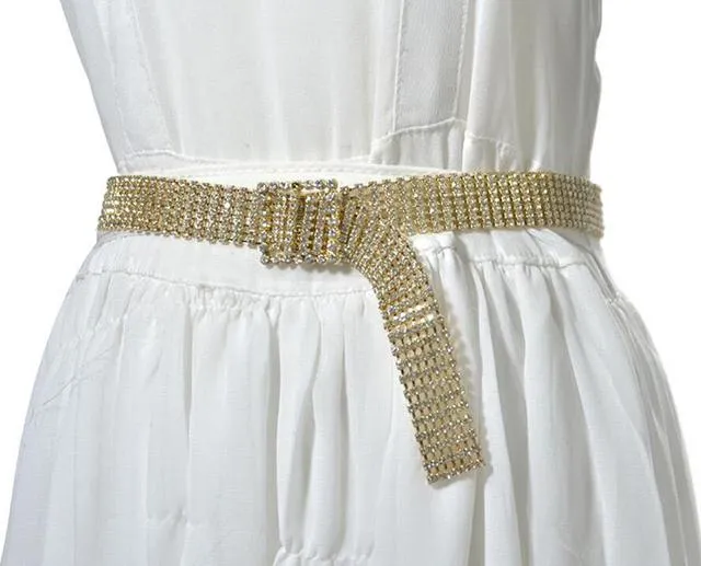 Super Shine Crystal Rhinestone Women Belts