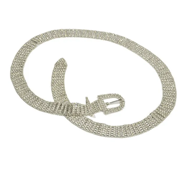 Super Shine Crystal Rhinestone Women Belts