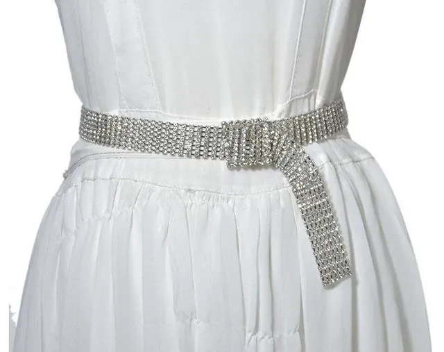 Super Shine Crystal Rhinestone Women Belts
