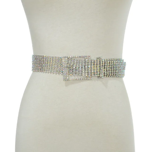 Super Shine Crystal Rhinestone Women Belts