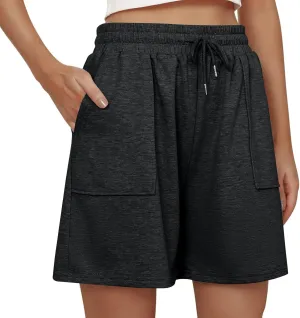 Sweat Shorts Women Loose Fit Drawstring Waist Bermuda Shorts with Pockets Comfy Casual Athletic Workout SweatShorts