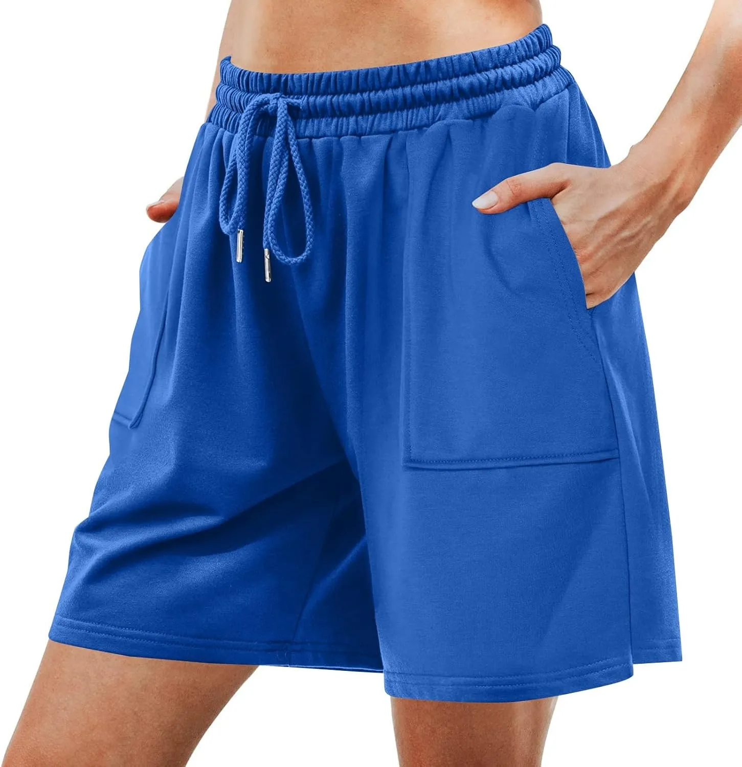 Sweat Shorts Women Loose Fit Drawstring Waist Bermuda Shorts with Pockets Comfy Casual Athletic Workout SweatShorts