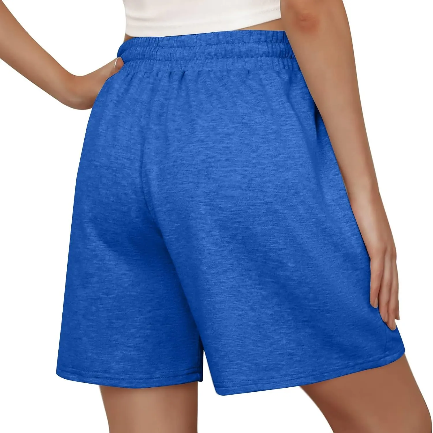 Sweat Shorts Women Loose Fit Drawstring Waist Bermuda Shorts with Pockets Comfy Casual Athletic Workout SweatShorts