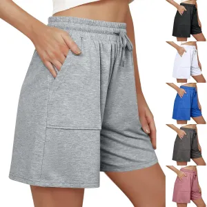 Sweat Shorts Women Loose Fit Drawstring Waist Bermuda Shorts with Pockets Comfy Casual Athletic Workout SweatShorts