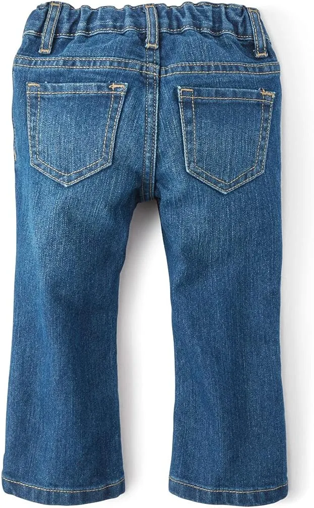 The Children's Place Baby Toddler Girls Basic Bootcut Jeans