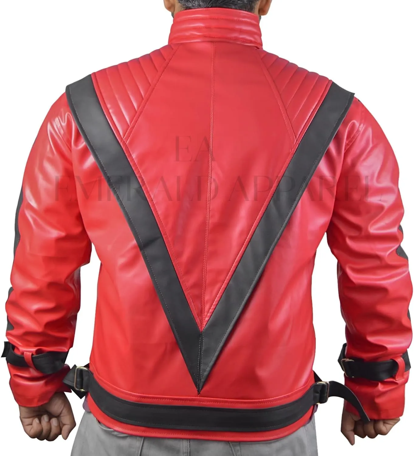 Thrilled Red Leather Jacket, Singer Thrilled Faux Leather Jacket