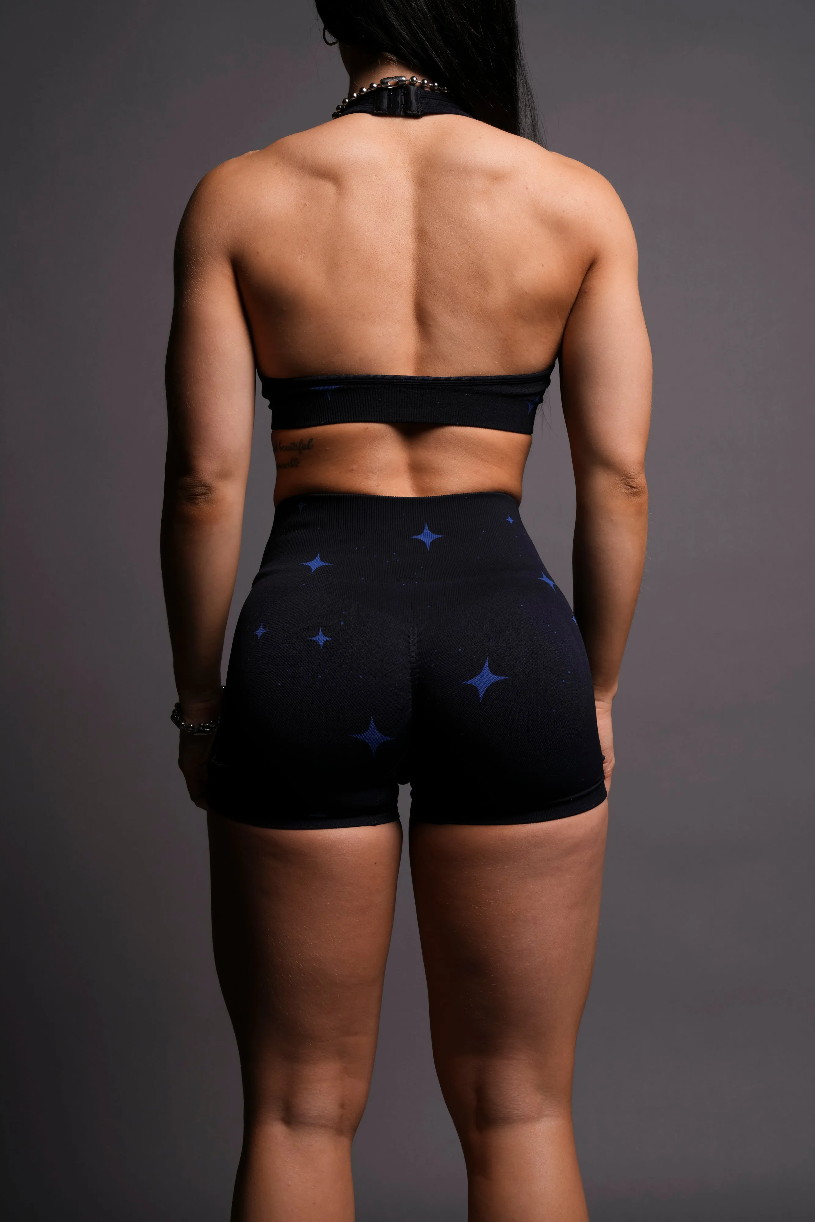Throttle Everson Seamless "Sierra" Shorts in Darc Cobalt Starry Night
