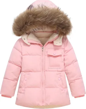 Toddler Winter Coats Baby Jacket Snow Boys Hoodie Puffer Girls Ski Clothes 1-5T