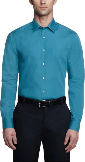 Van Heusen Men's Dress Shirt Fitted Poplin Solid