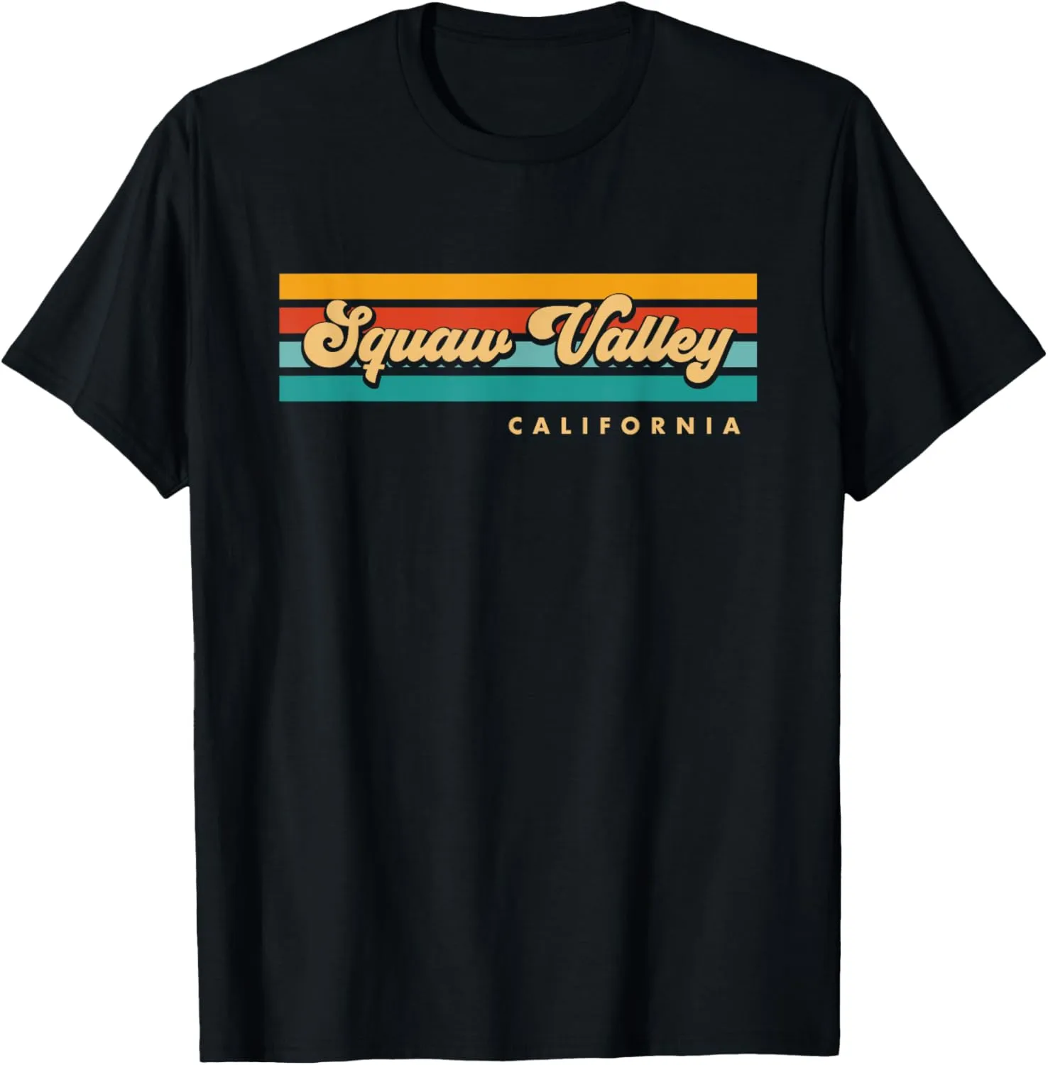 Vintage Sunset Stripes Squaw Valley, California T-Shirt
