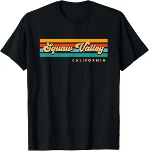Vintage Sunset Stripes Squaw Valley, California T-Shirt