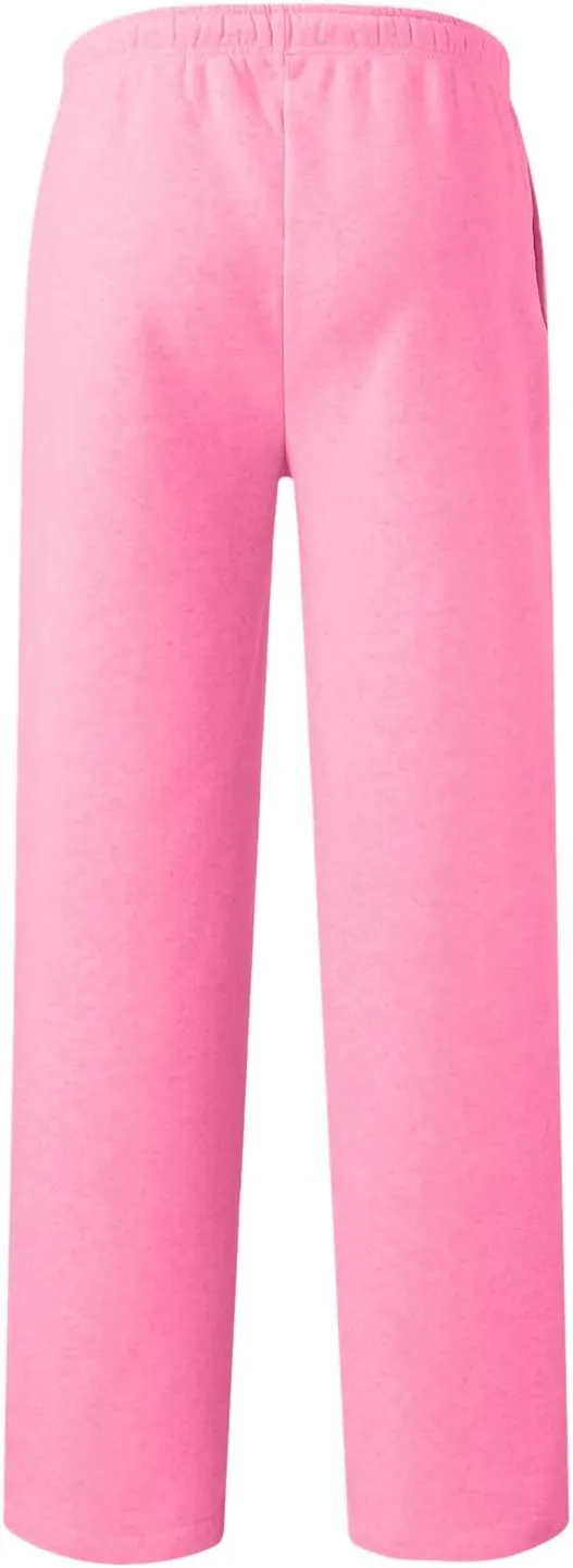 Women Linen Blend Summer Loose Flowy Palazzo Lounge Pants Elastic Waisted Wide Leg Plus Size Trousers Trendy
