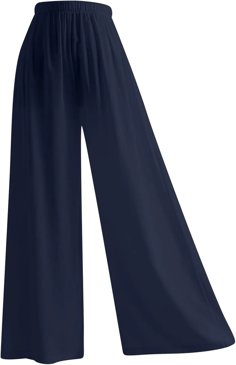Women Wide Leg Cotton and Linen Pants Dressy High Waisted Palazzo Pants Joggers Drawstring Trouser with Pocket