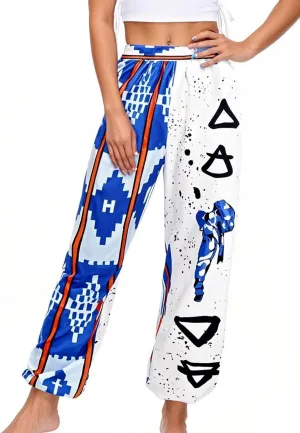 Womens Boho African Print Pants Casual High Waist Jogger Harem Pants Trousers
