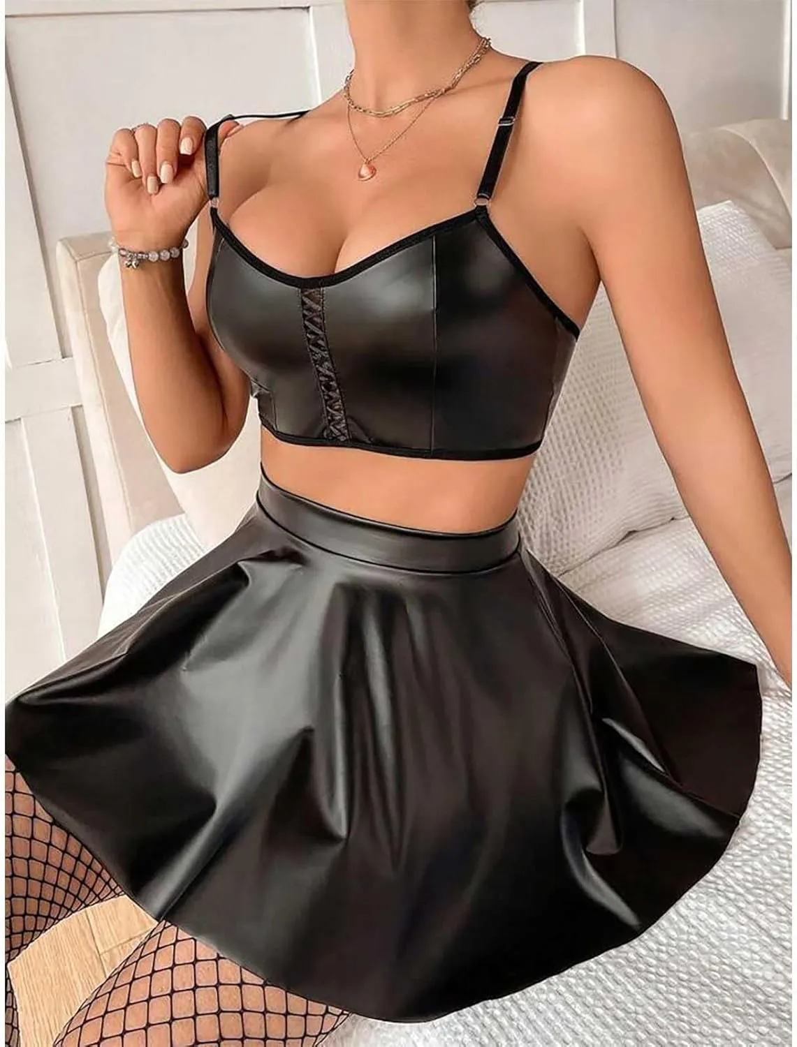 Women's Booty Shorts with Garters High Waisted Biker Hot Pants Gym Cheeky Garter Running Shorts