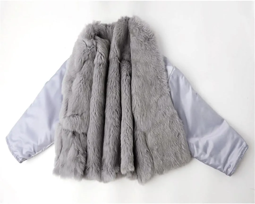 Women's Detachable Fur Collar Lined Denim Jacket Winter Loose Thickened Warm Denim Jacket