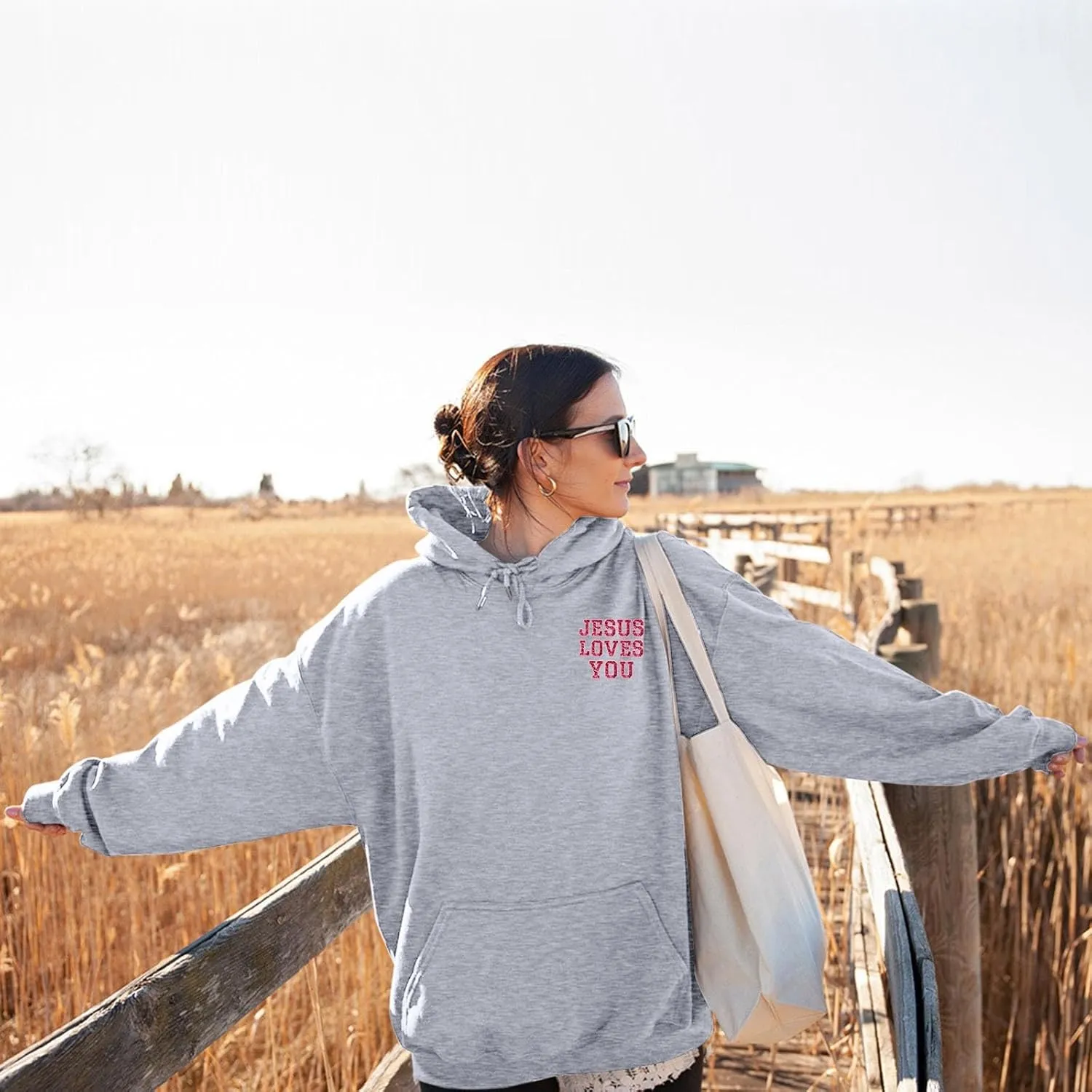 Women'S Fashion Hoodies & Sweatshirts Long Sleeve Drawstring Hoodies Print Oversized Fall Tops Heavy Sweatpants