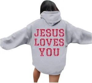 Women'S Fashion Hoodies & Sweatshirts Long Sleeve Drawstring Hoodies Print Oversized Fall Tops Heavy Sweatpants