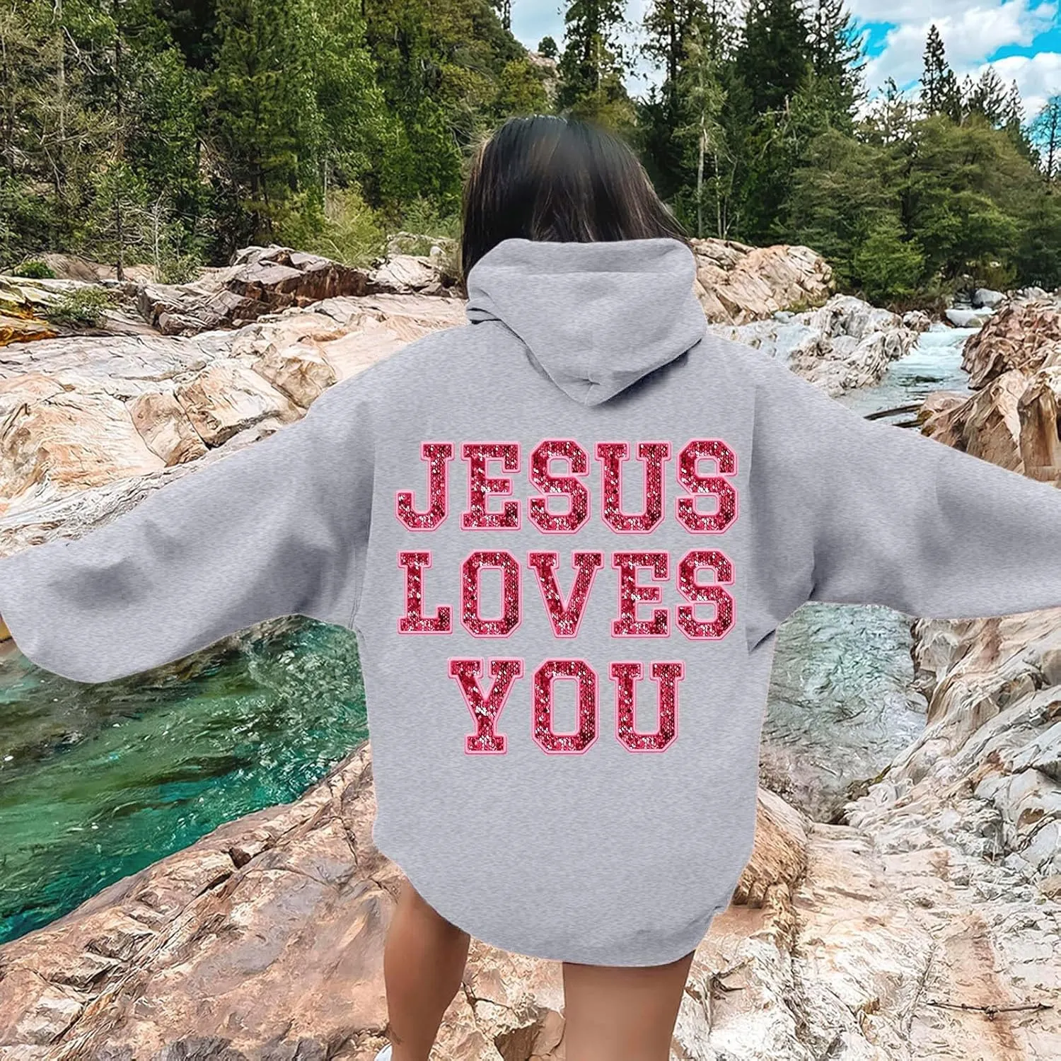 Women'S Fashion Hoodies & Sweatshirts Long Sleeve Drawstring Hoodies Print Oversized Fall Tops Heavy Sweatpants