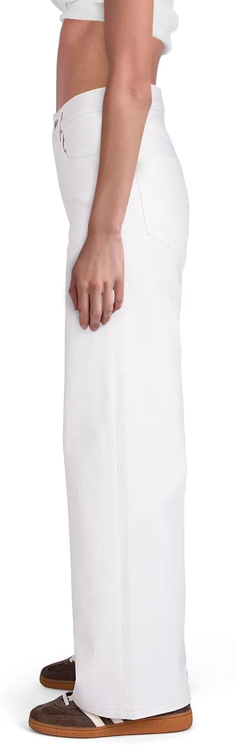 Women's High Rise Loose Straight Jeans Wide Legs Pants