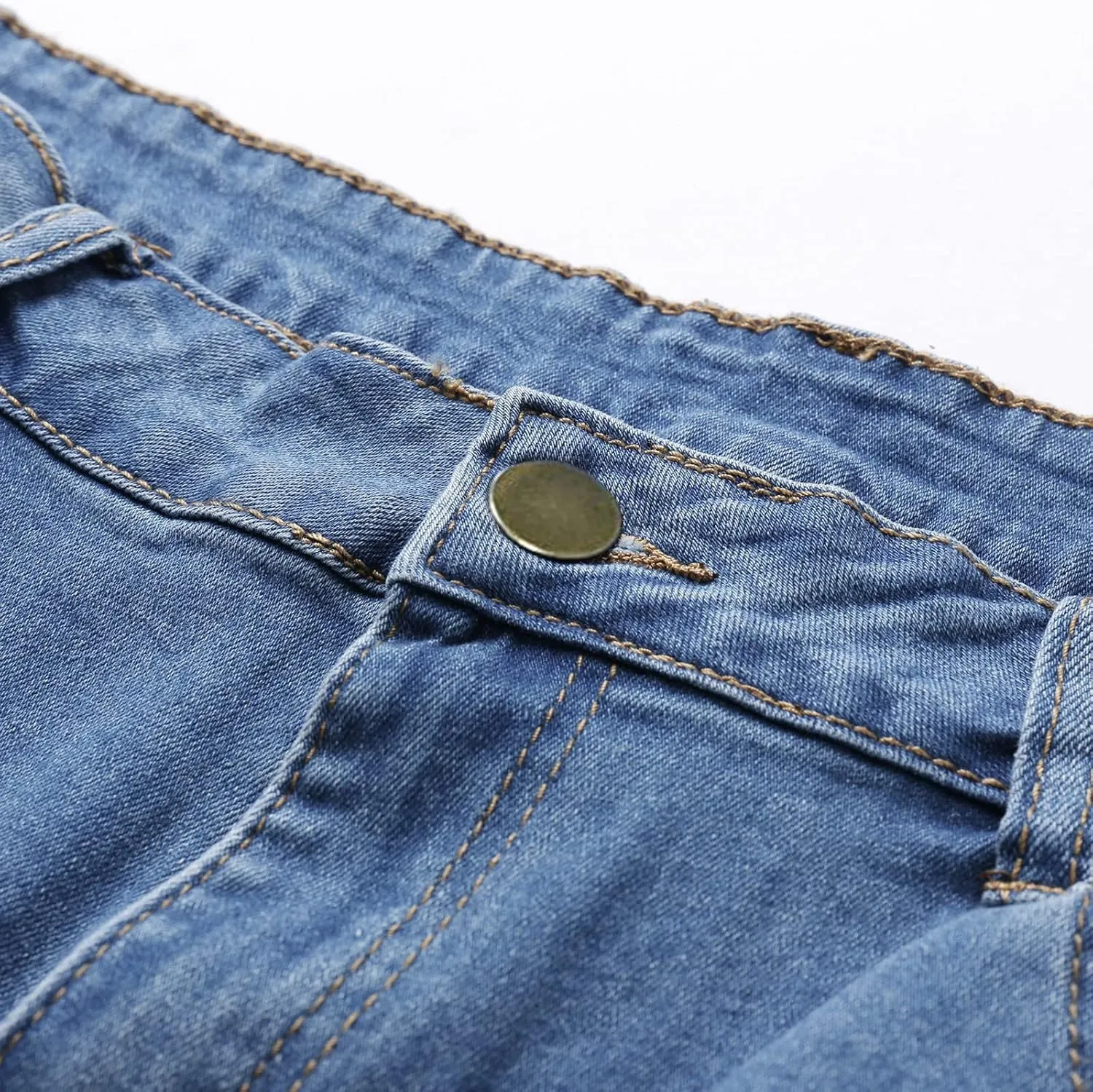 Womens Jean Shorts Cut Off Denim Shorts High Waisted Ripped Distressed Casual Summer Stretchy Ripped Shorts