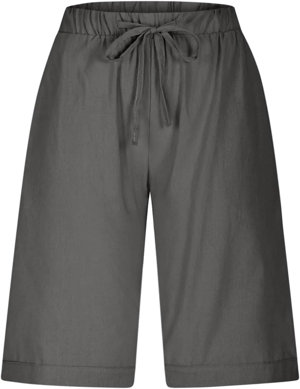 Womens Linen Shorts 2025 Causal Comfy Summer Drawstring High Waist Cotton Shorts for Women Baggy Pants Pockets
