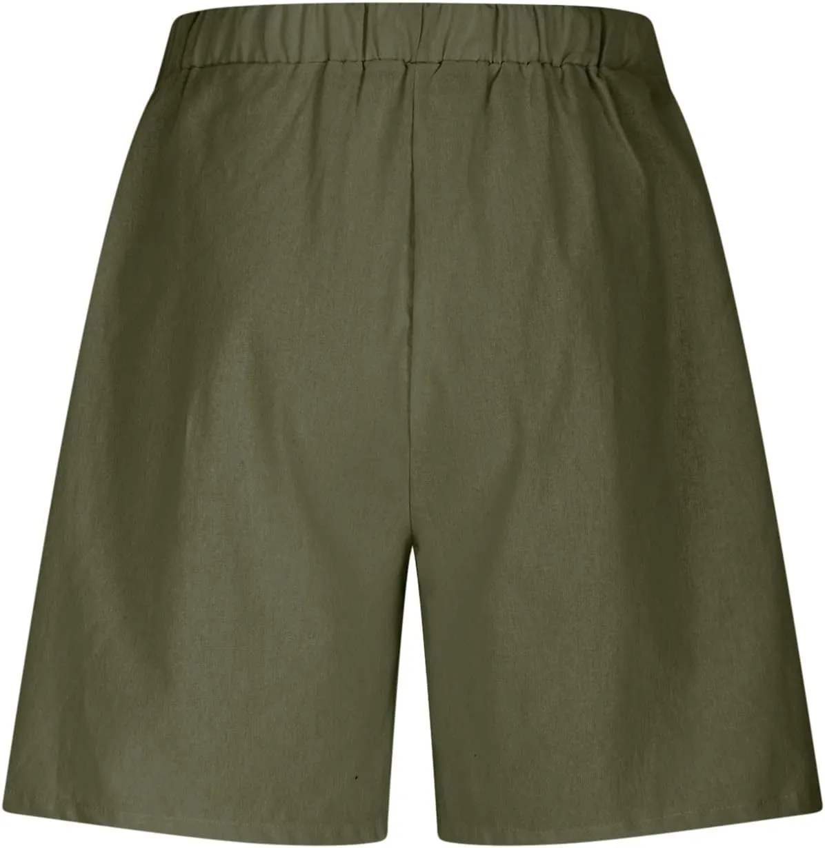 Womens Linen Shorts 2025 Causal Comfy Summer Drawstring High Waist Cotton Shorts for Women Baggy Pants Pockets