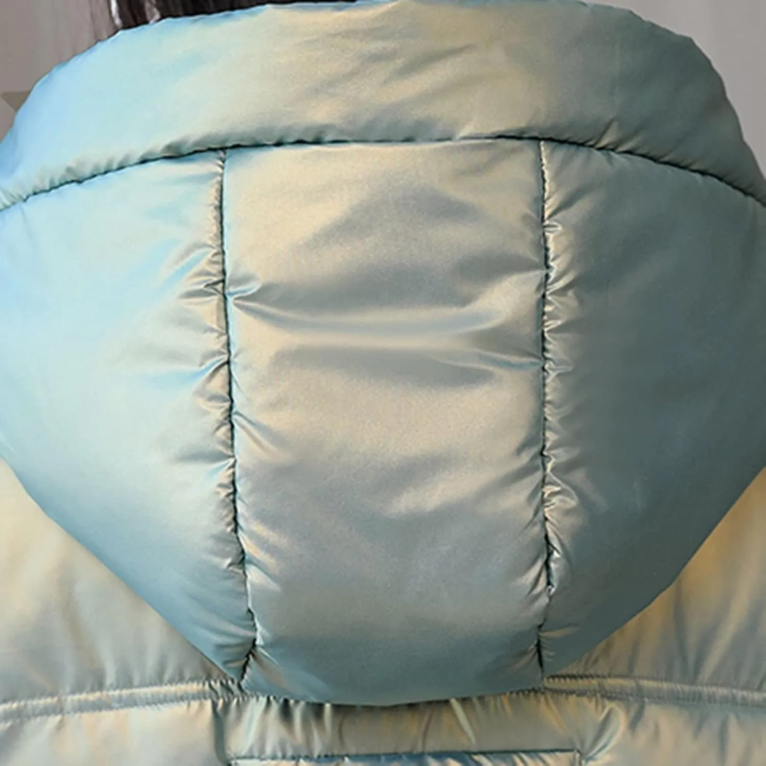 Womens Long Vest Puffer Sleveless Hoodies Quilted Vest Oversized Outdoor Puffer Down Coat Thickened Winter Warm Jacket
