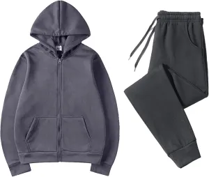 Womens Two Piece Outfits Long Sleeve V Neck Y2K Fashion Hoodie Sweatshirt Long Pants Outfits