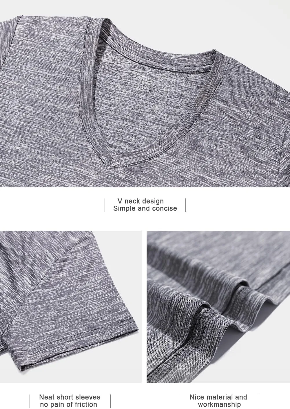 Xelky 3-4 Pack Women's Dry Fit Tshirt Short Sleeve Moisture Wicking Athletic Shirts Sport Activewear Tee V Neck Workout Top