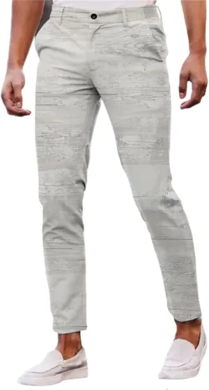YIBIMOTTO Men's Slim Fit Pants Straight Dress Pants Business Suit Plaid Slacks Pants Skinny Twill Checkered Casual Chino Long Trousers with Pockets,Gray,M